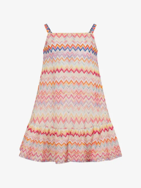 Missoni Kids ジグザグプリント ラッフルワンピース