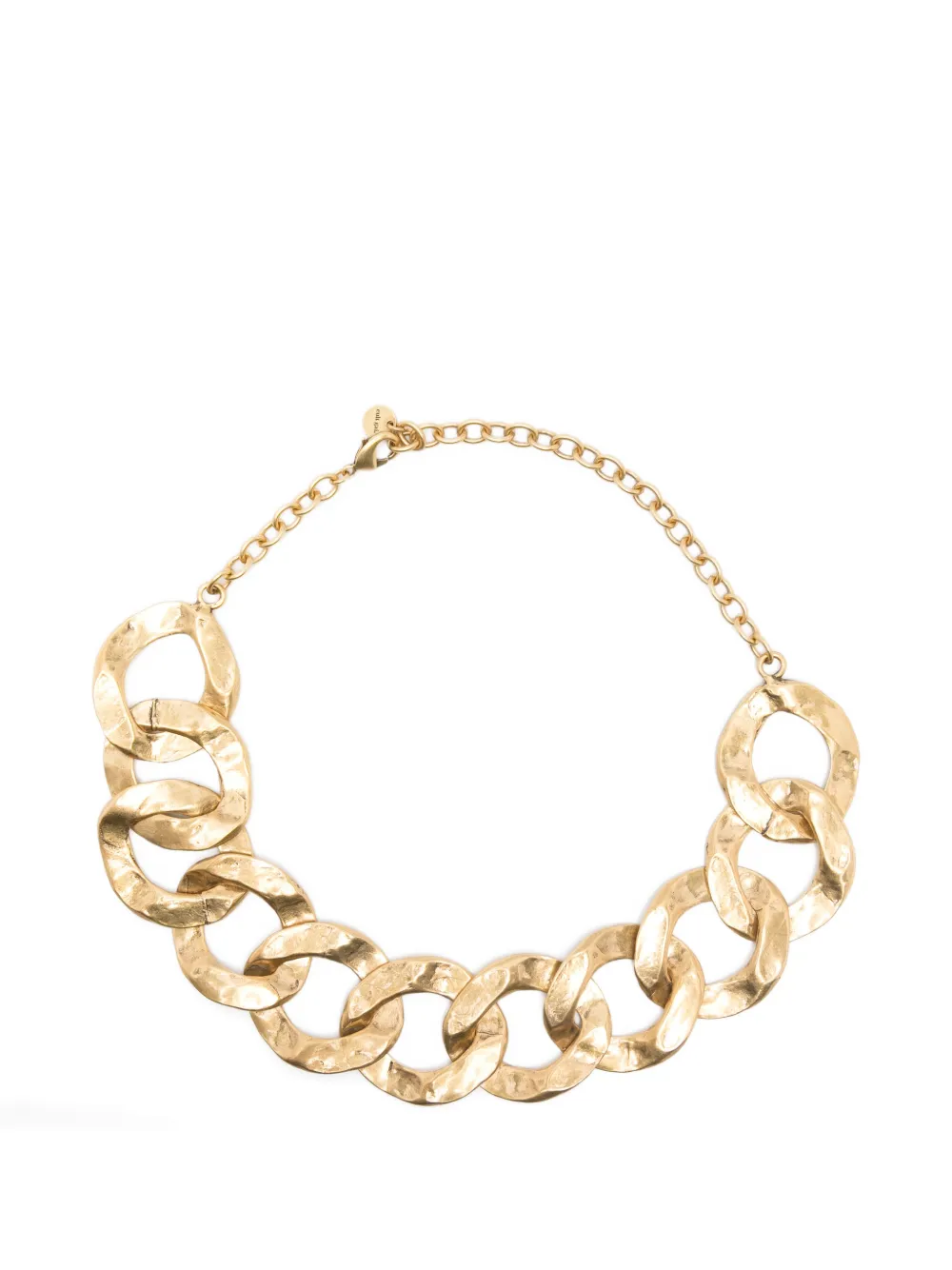 Cult Gaia Ambos hammered chain necklace - Oro