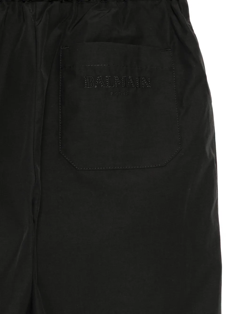 Balmain Kids Broek met geborduurd logo Zwart