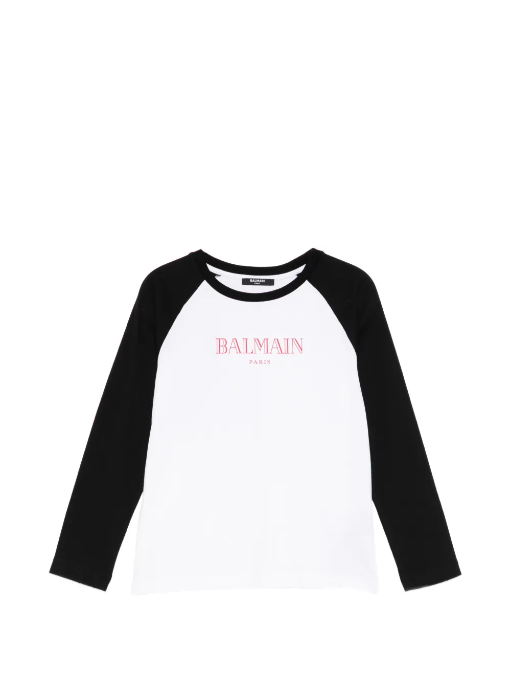 Balmain Kids logo printed raglan t-shirt - Bianco