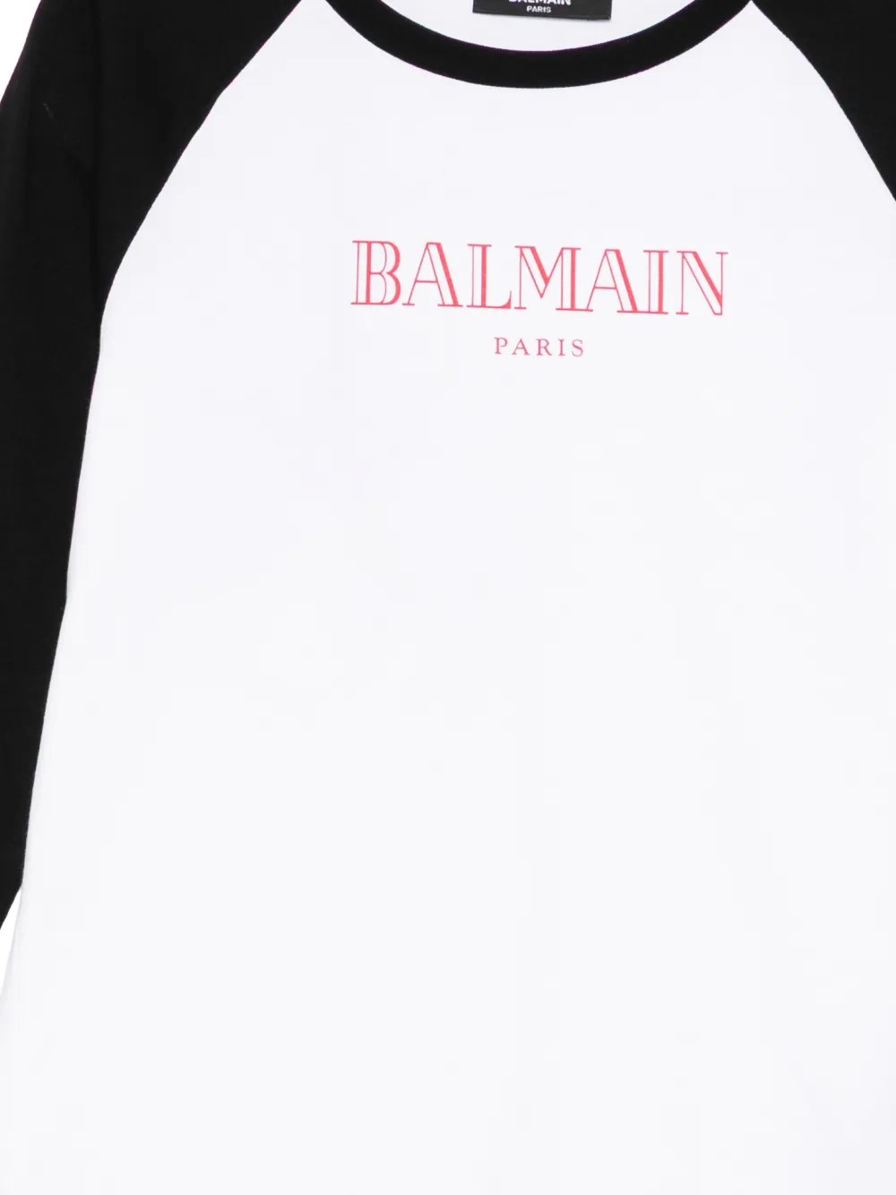 Balmain Kids Raglan T-shirt met logoprint Wit