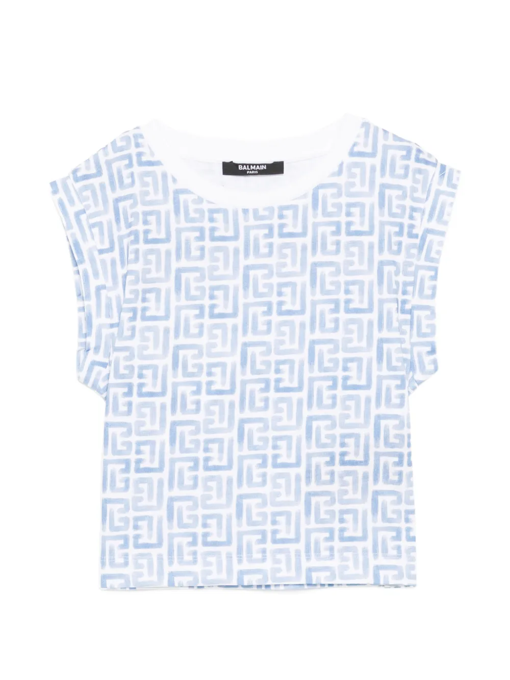 Balmain Kids cotton patterned T-shirt - Weiß
