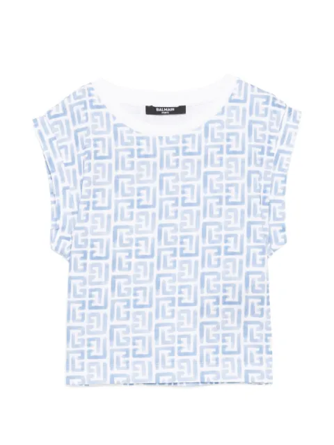 Balmain Kids cotton patterned T-shirt