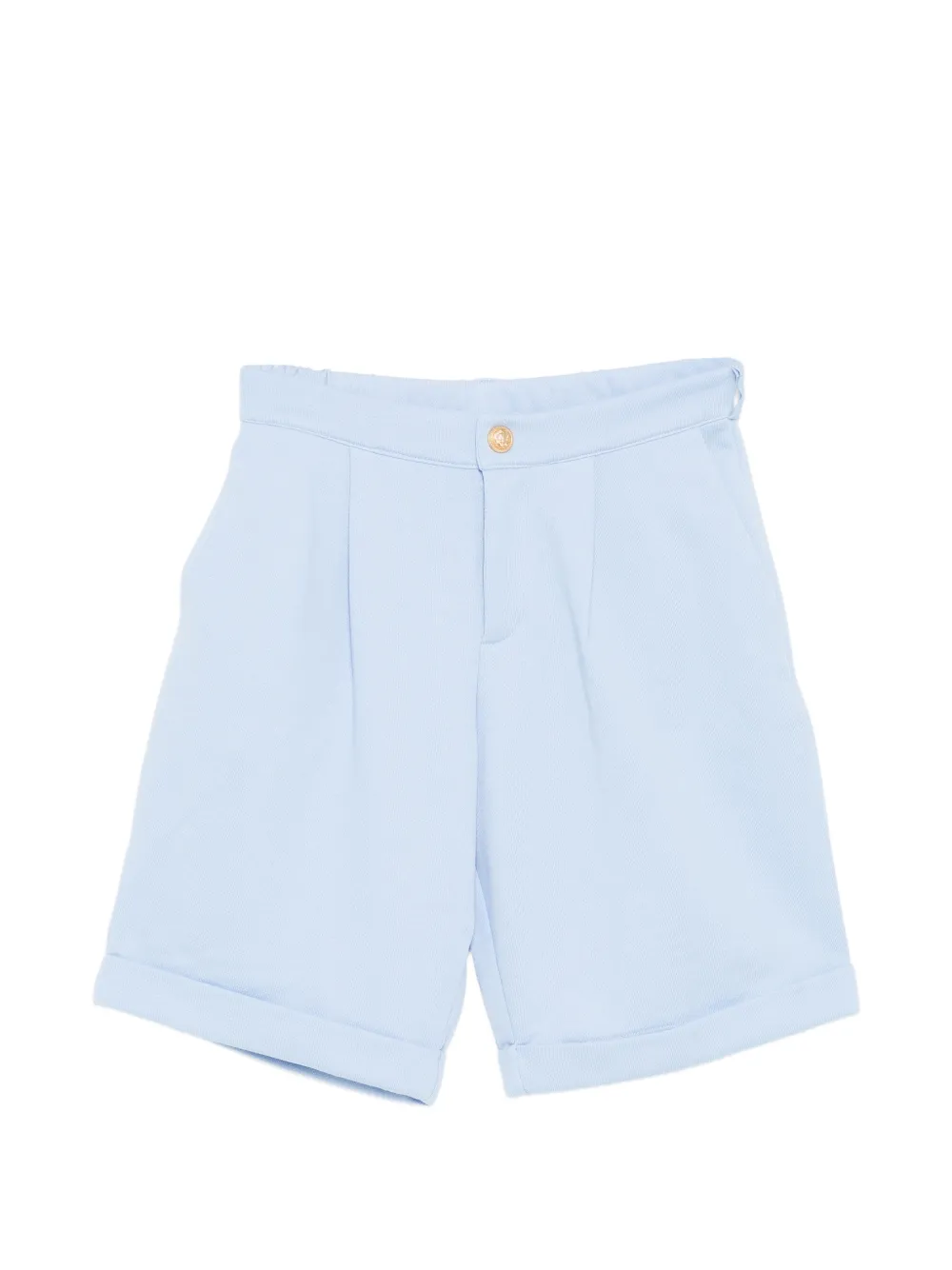 Balmain Kids cotton pleated shorts - Blu