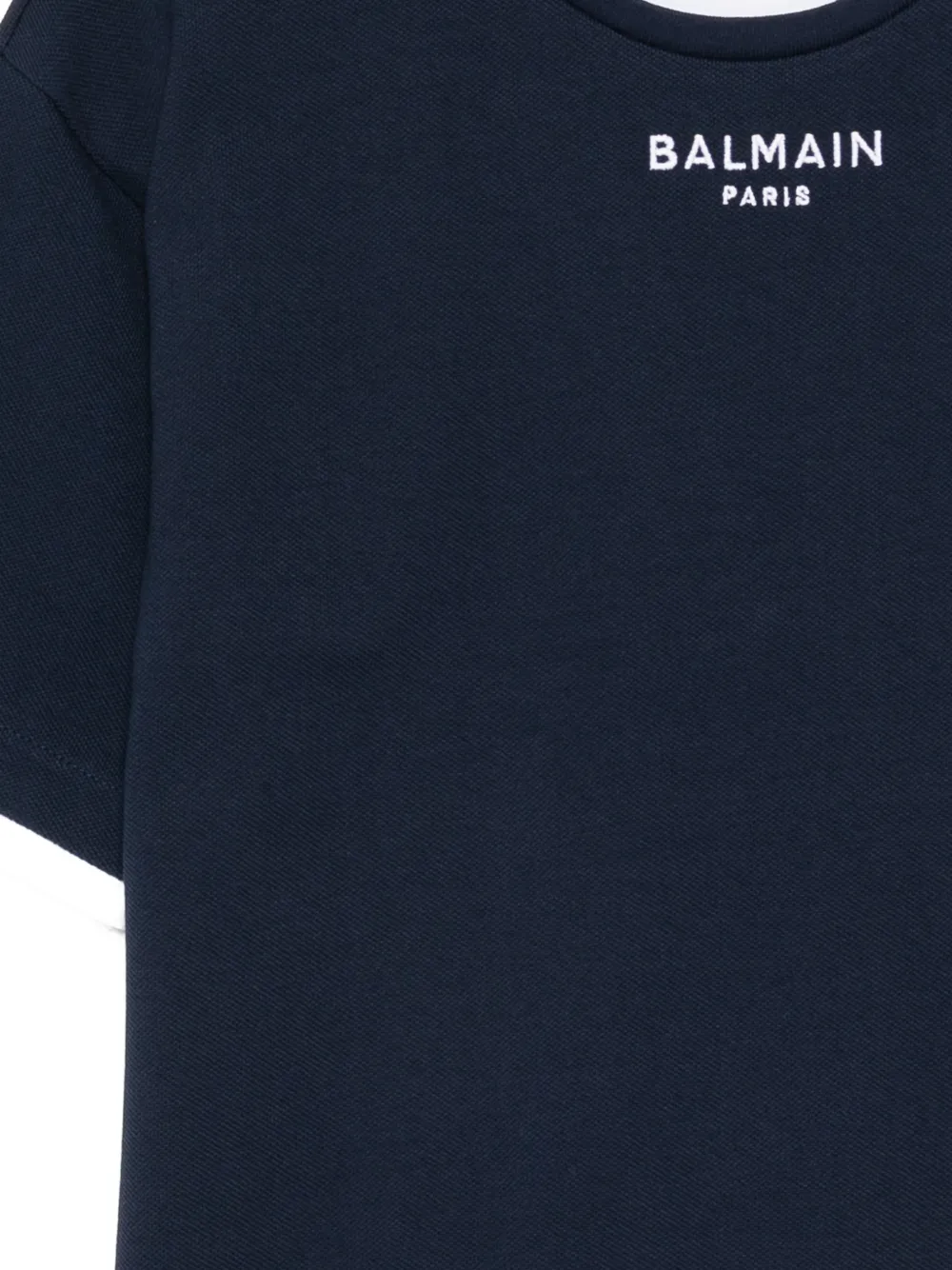 Balmain Kids T-shirt met geborduurd logo Blauw