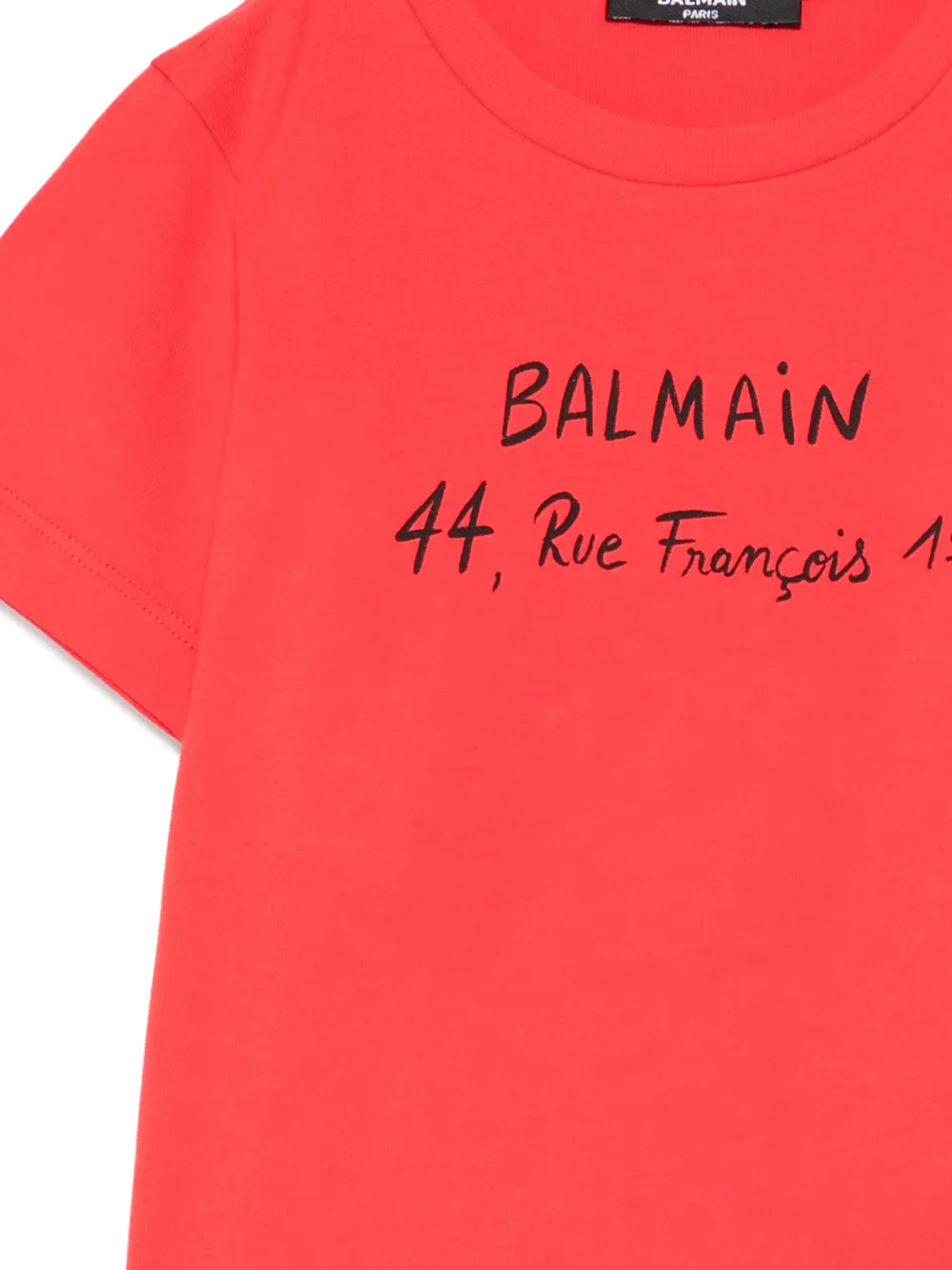 Balmain Kids T-shirt met logoprint Rood