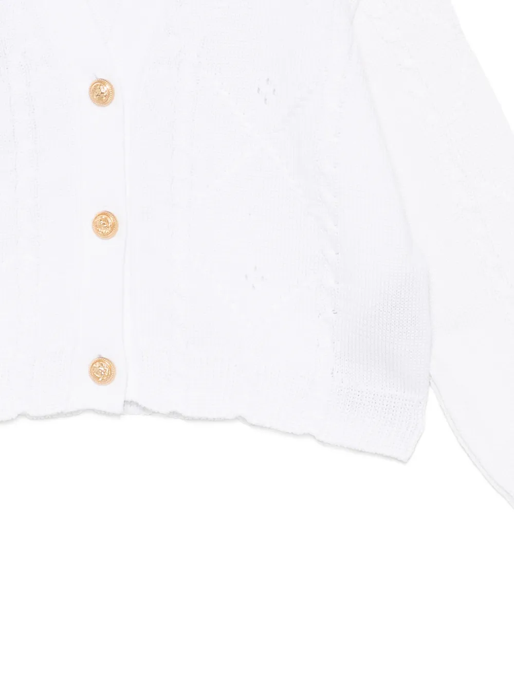 Balmain Kids Gebreid vest Wit