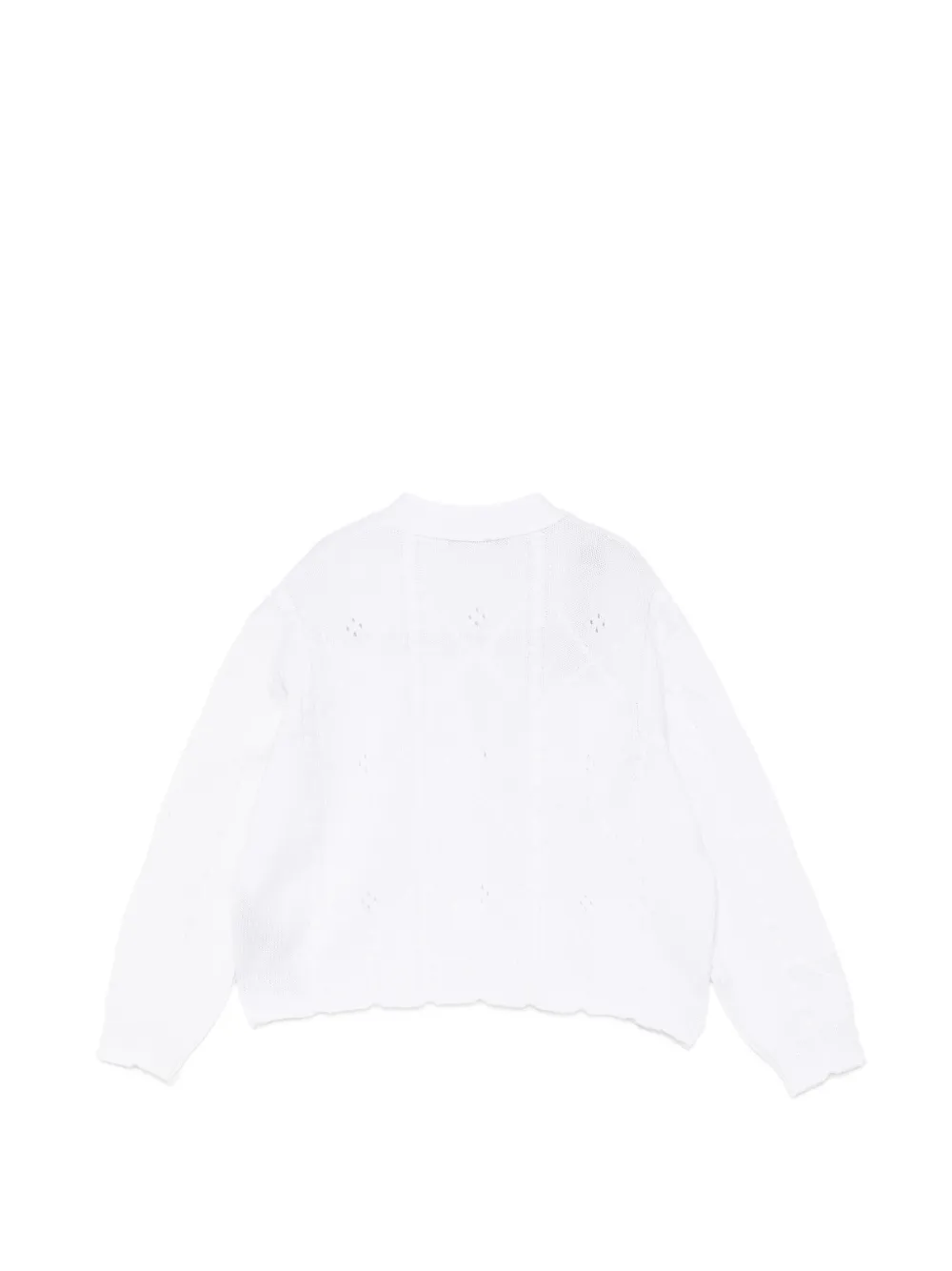 Balmain Kids Gebreid vest Wit