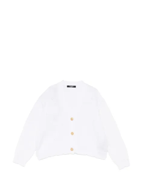 Balmain Kids button-up knitted cardigan