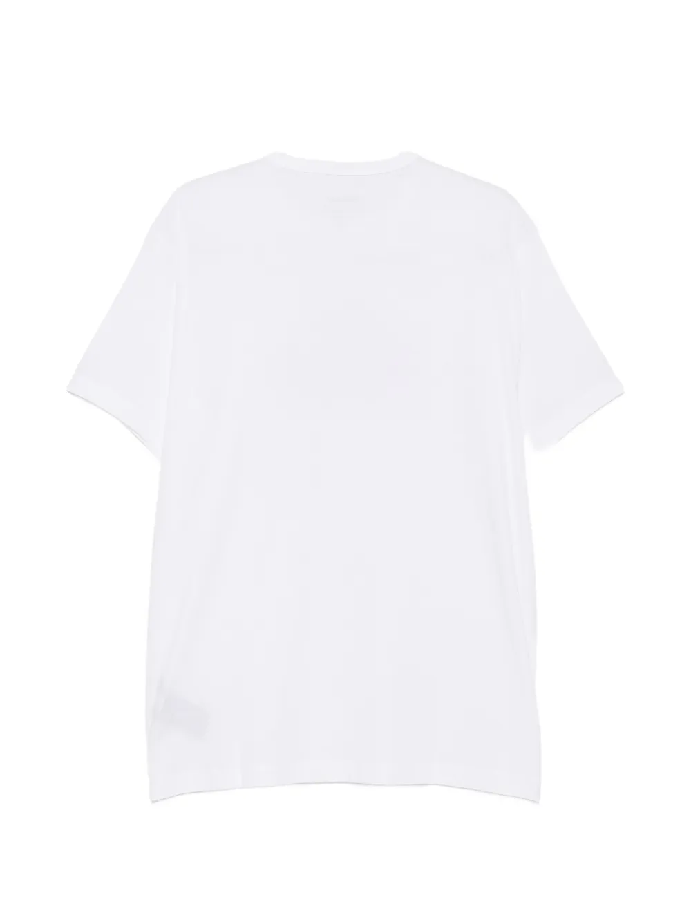 Blauer T-shirt met logoprint met ronde hals Wit