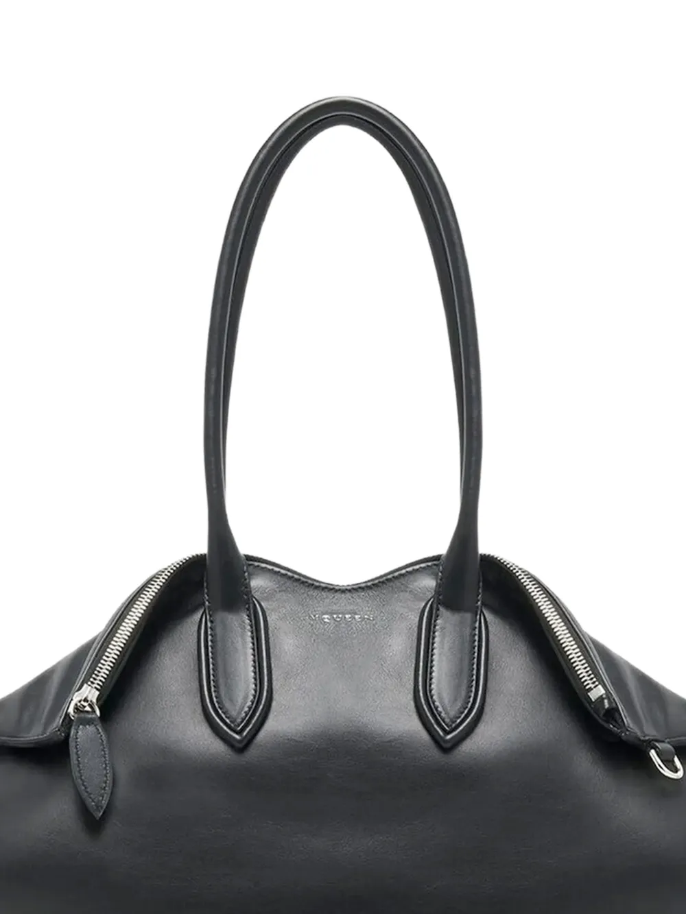  Alexander Mcqueen Manta Leather Shoulder Bag - Black 
