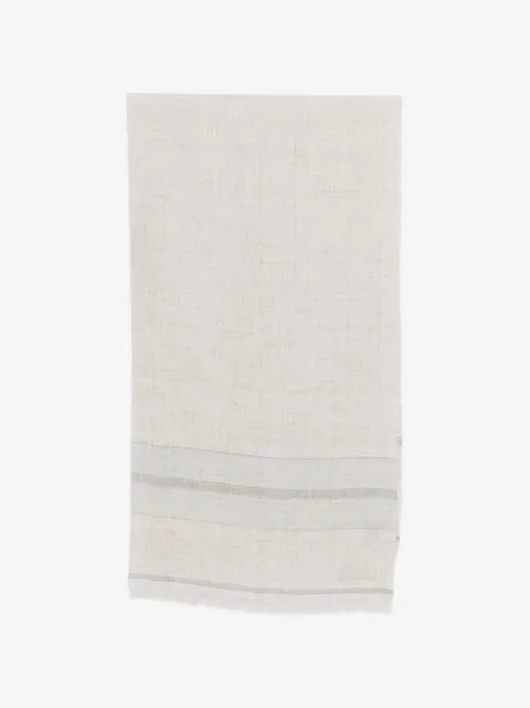 Zegna mascada con rayas y flecos