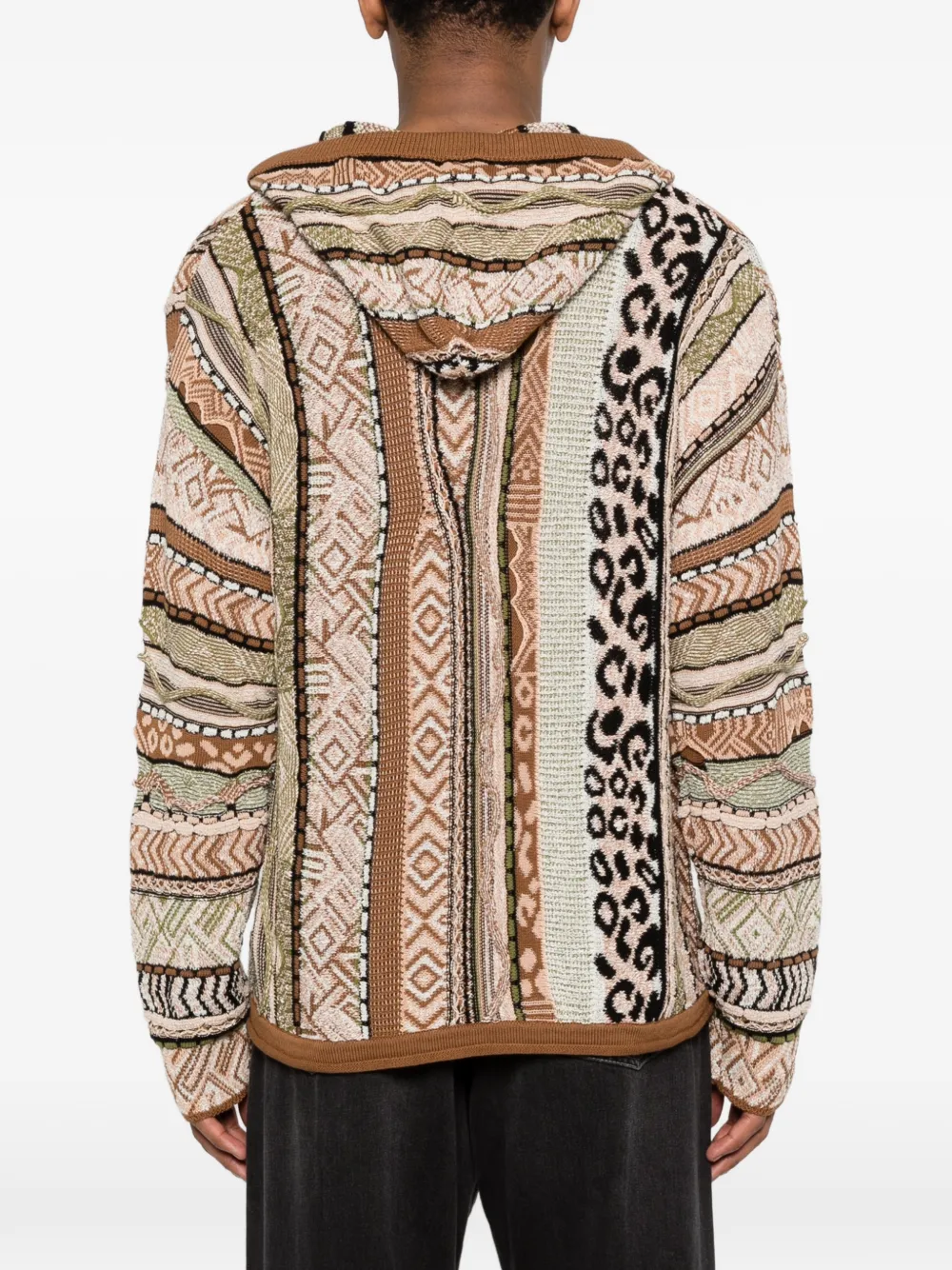 Patterned Knitted Hoodie