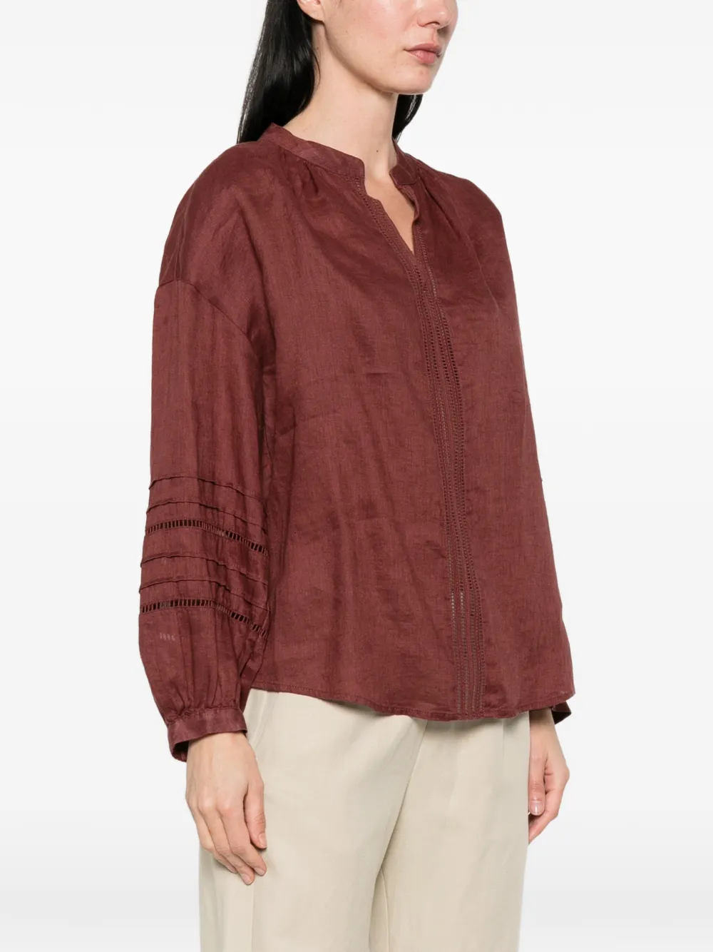  Jcsophie Leslie Perforated Blouse - Brown 