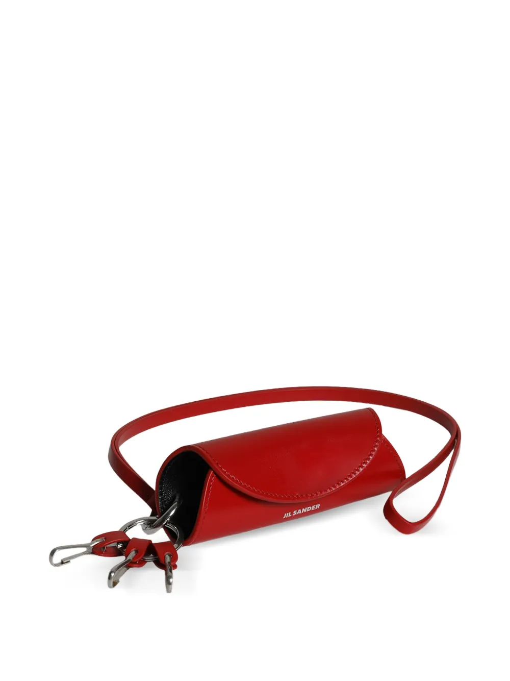  Jil Sander Cylindrical Keyring Wallet - Red 