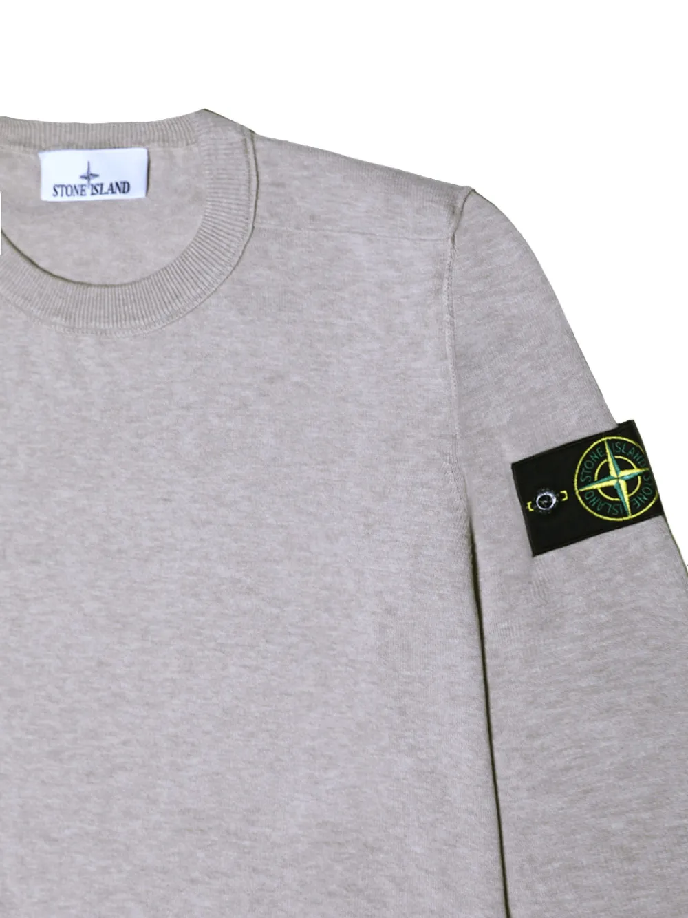 Stone Island Trui met ronde hals en patch Grijs