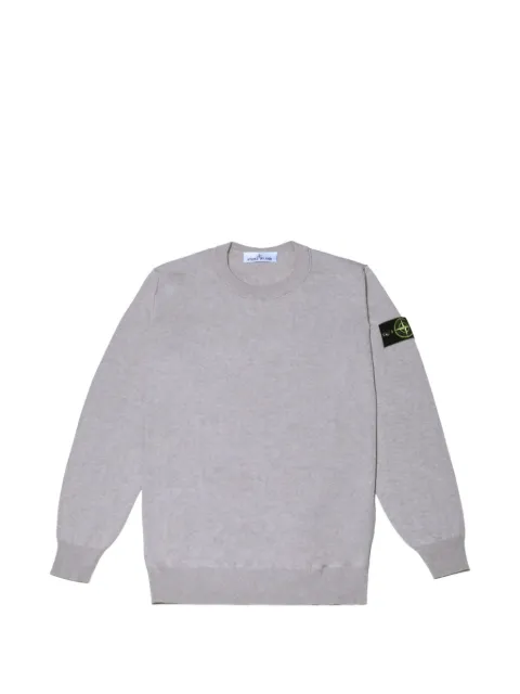 Stone Island patch crew-neck sweater