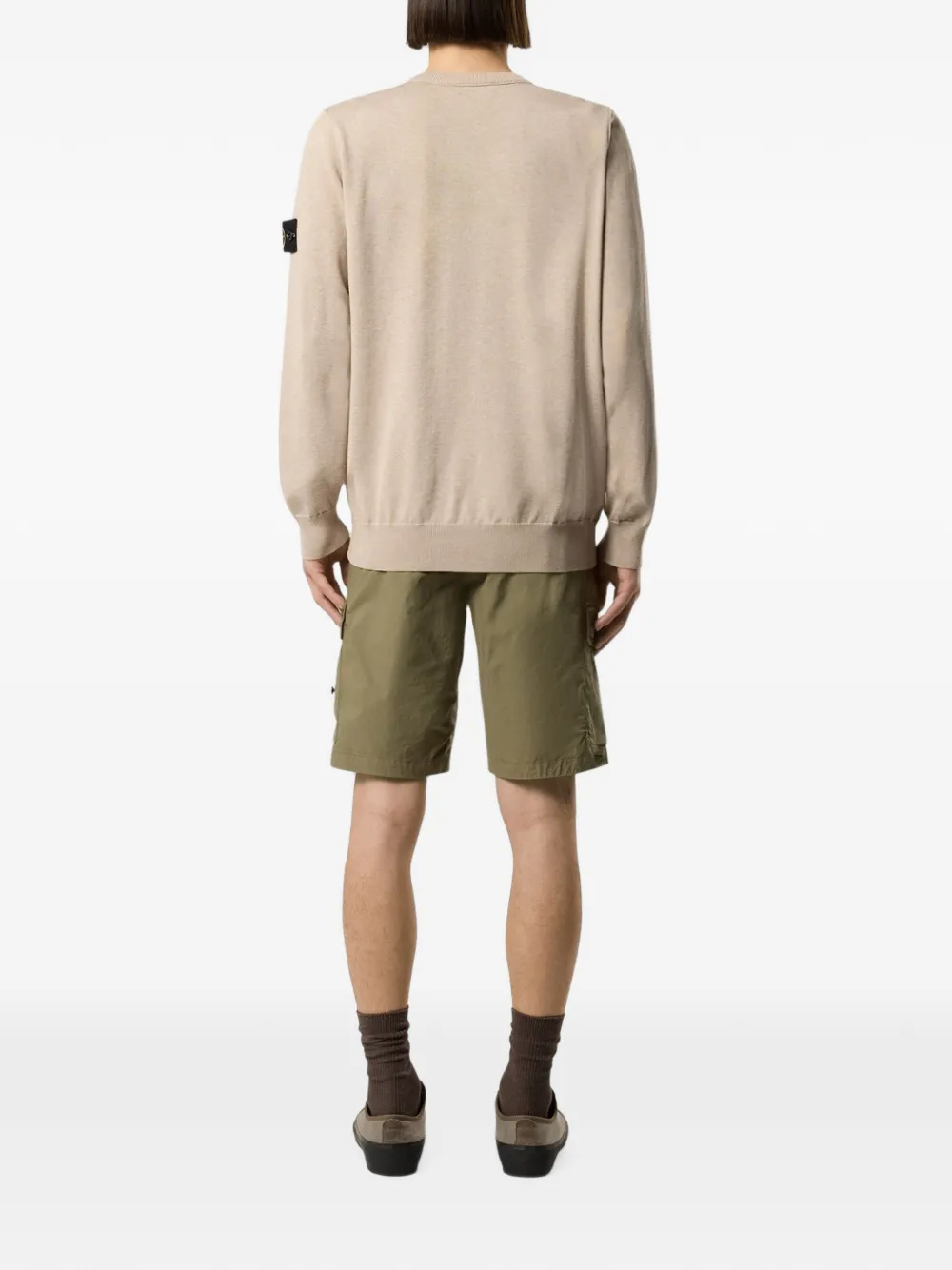 Stone Island Trui met ronde hals en patch Grijs