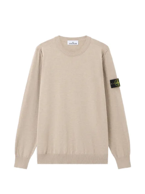 Stone Island patch crew-neck sweater