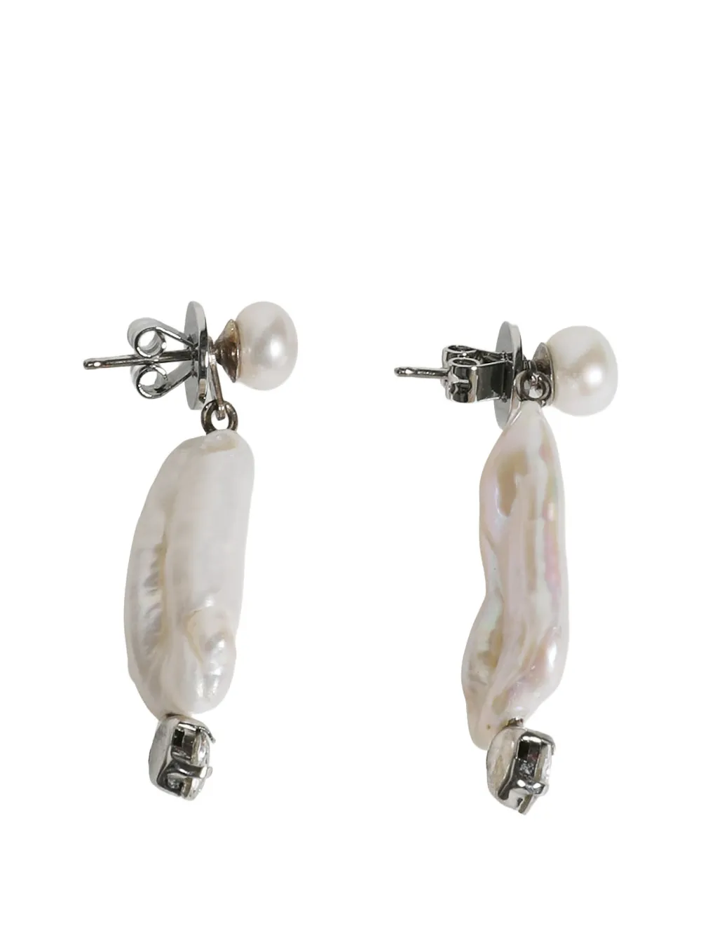 pearl crystal earrings