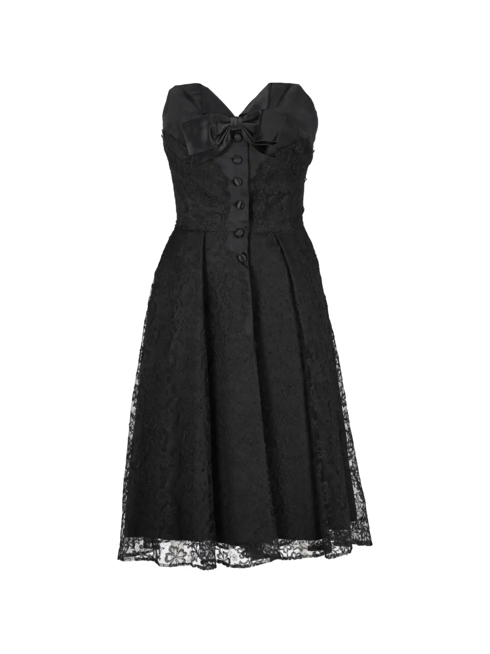 Vintage 1950s Lace New Look Cocktail midi dress - Nero