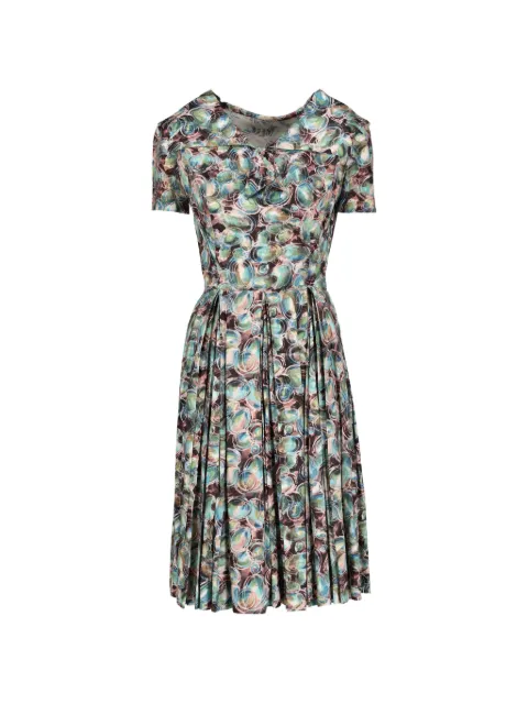 Vintage 1950s Midikleid mit Muster