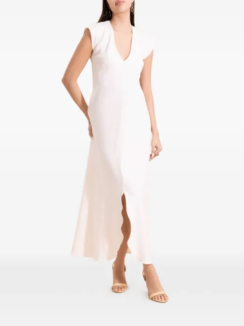 Peter Cohen scallopped-hem V-neck maxi dress