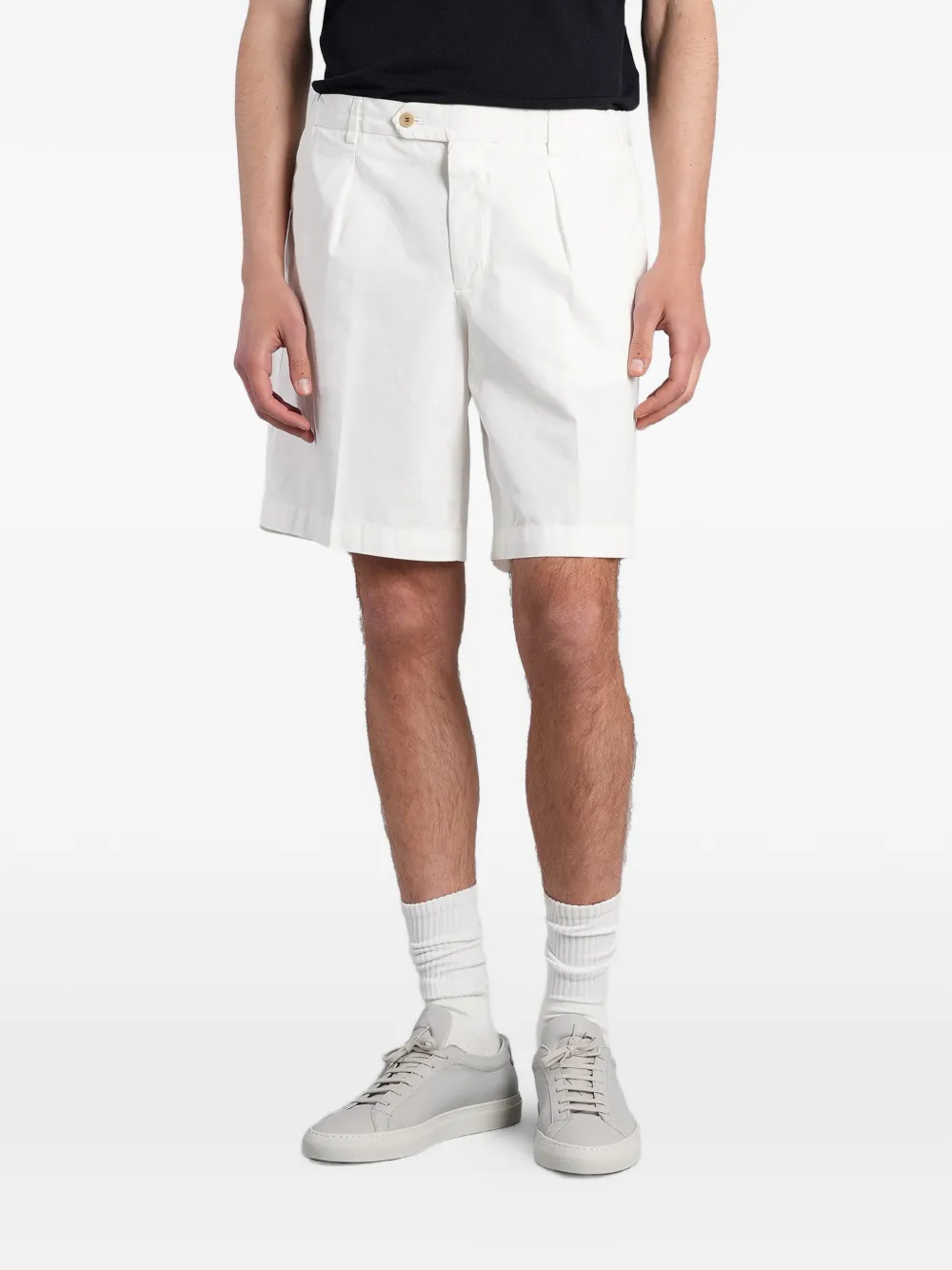 Briglia 1949 Gurkad pleated-detail tailored shorts - Bianco