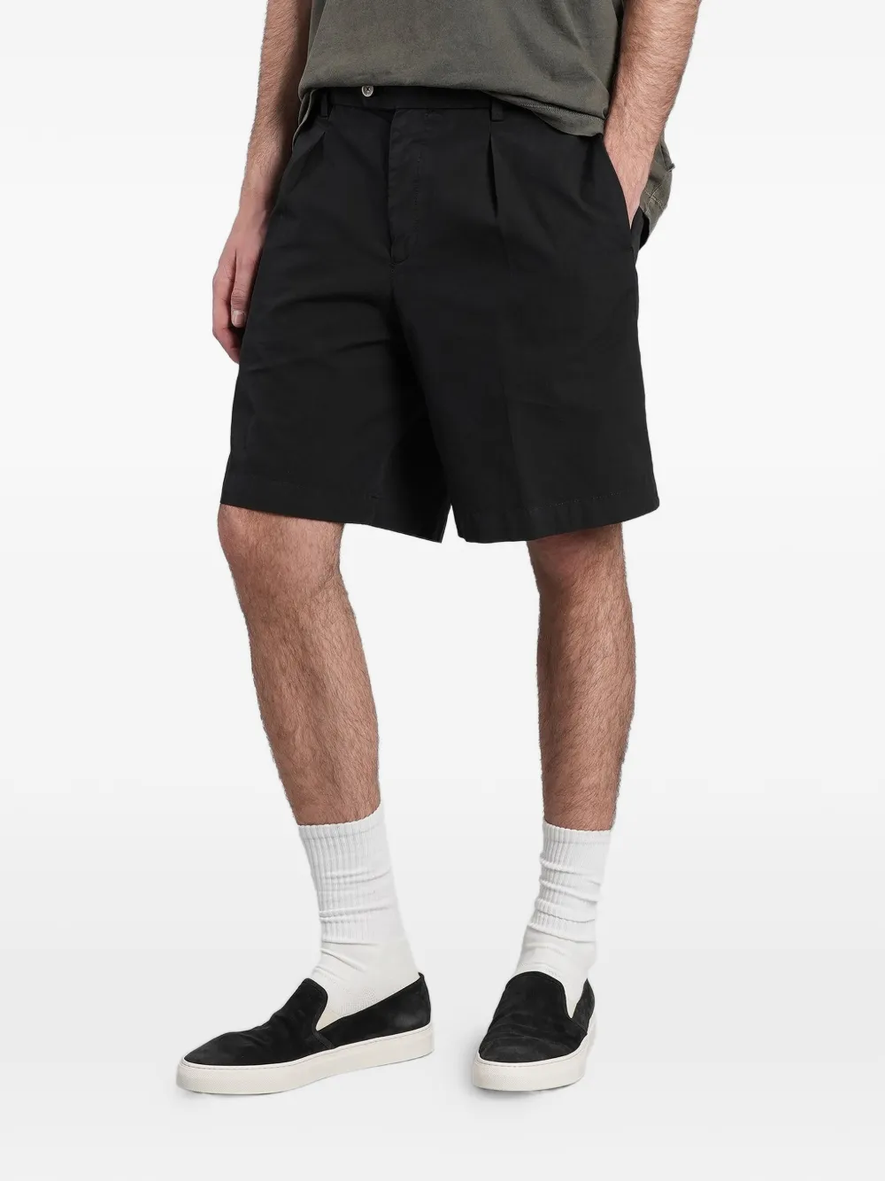 Briglia 1949 Shorts met geplooid detail en klepzak Zwart