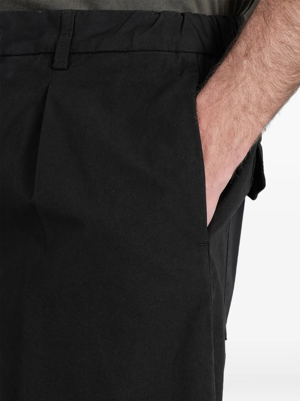 Briglia 1949 Shorts met geplooid detail en klepzak Zwart