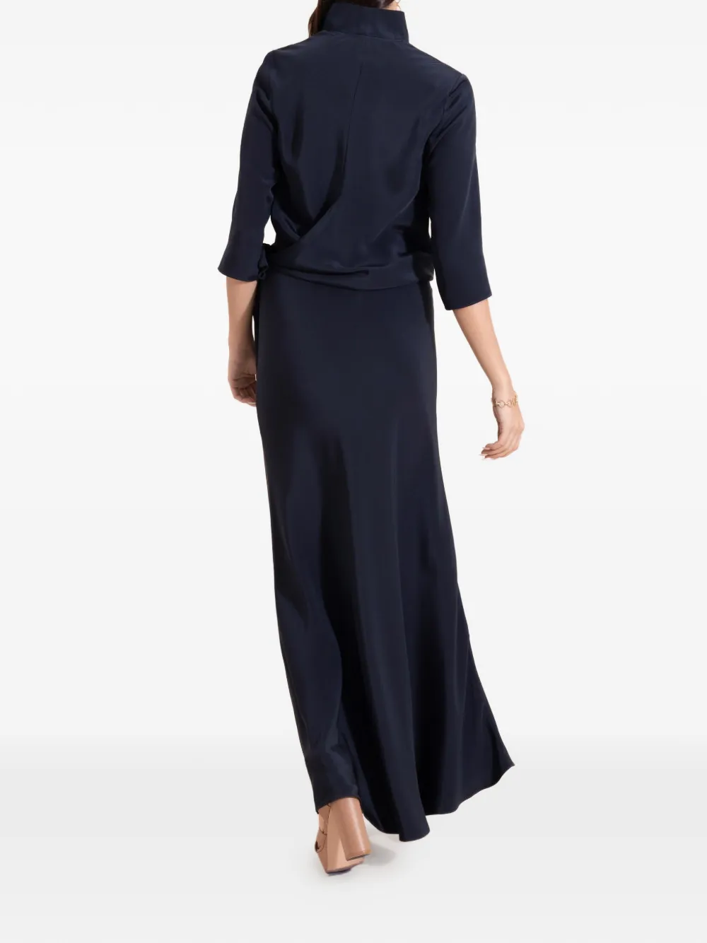  Peter Cohen Wrap Maxi Dress - Blue 