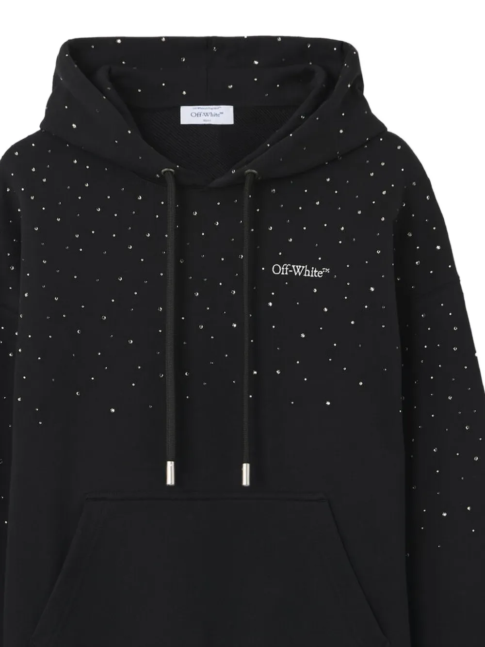Off-White x Swarovski Skate verfraaide hoodie Zwart