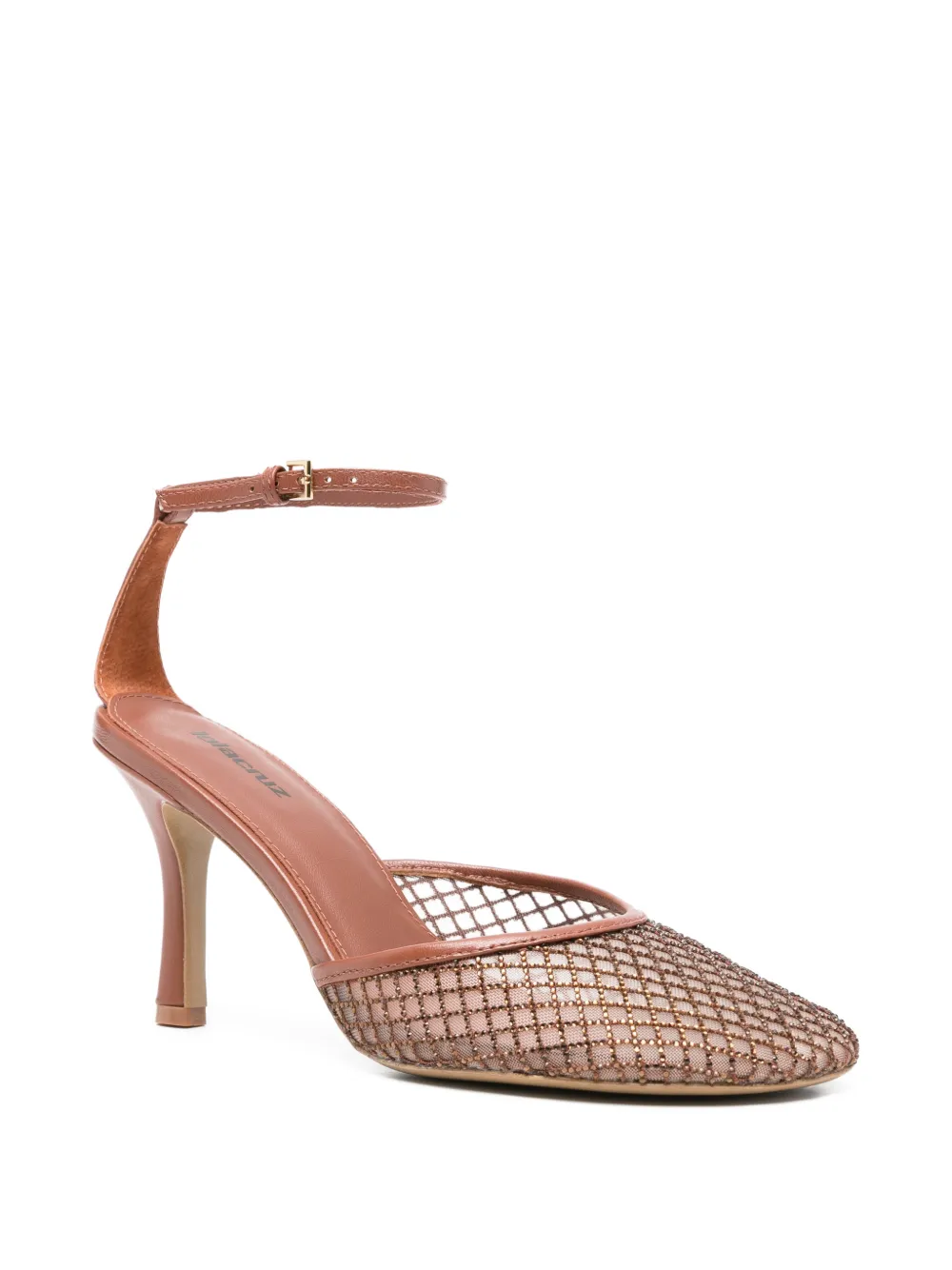 Lola Cruz Ruby pumps met enkelbandje Bruin