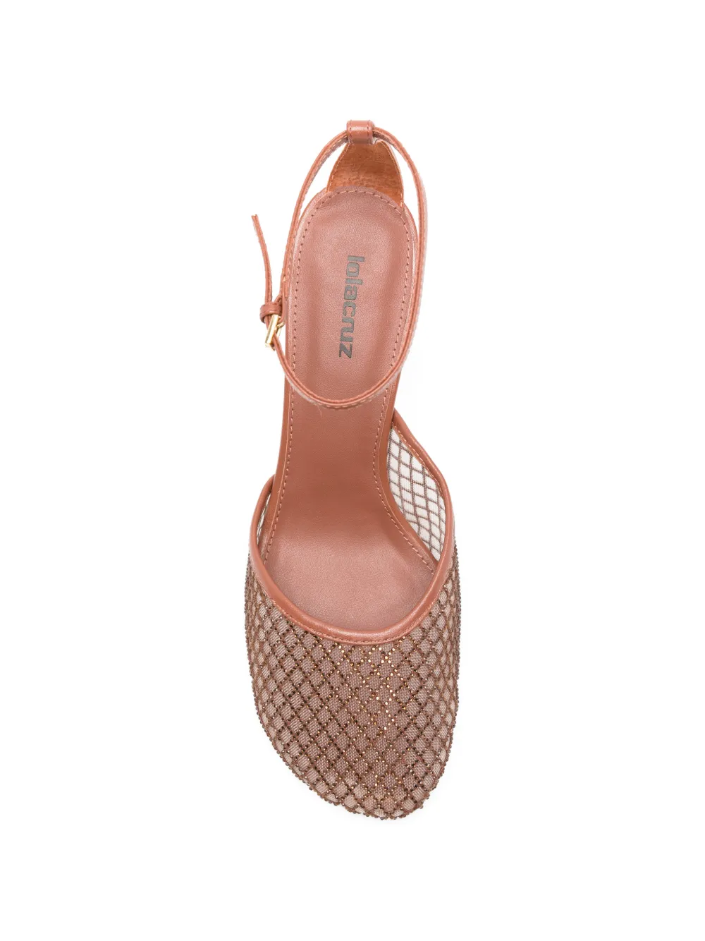 Lola Cruz Ruby pumps met enkelbandje Bruin