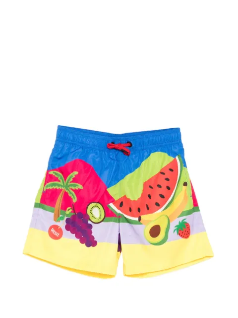 Diesel Kids fruit graphic swim shorts