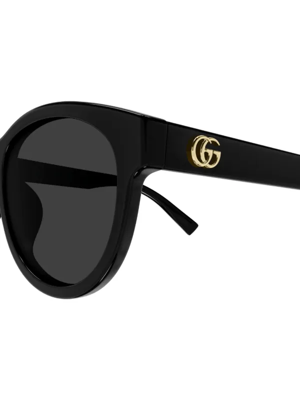 Gucci Eyewear GG ラウンドフレーム サングラス | ブラック | FARFETCH JP