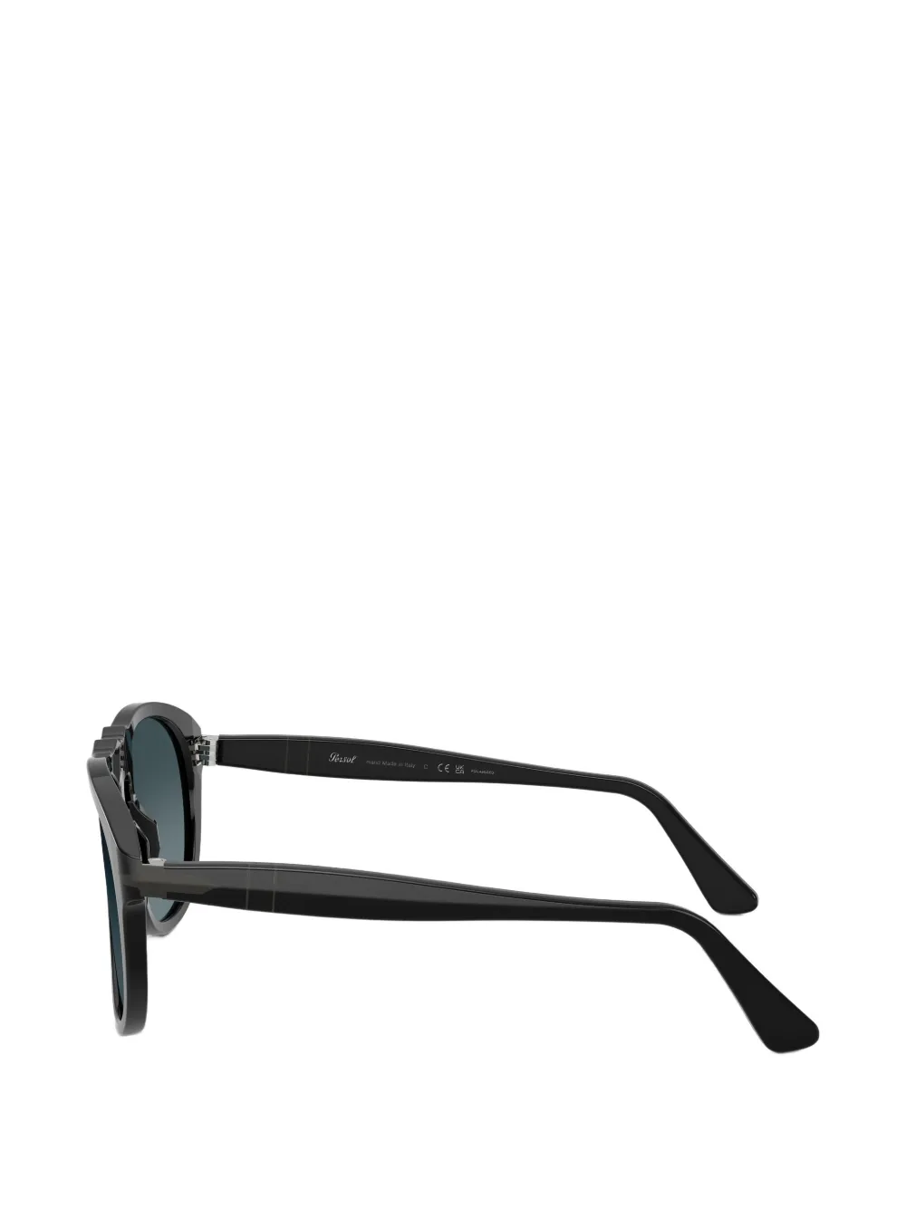 Persol Supreme Arrow zonnebril met rond browline montuur Zwart