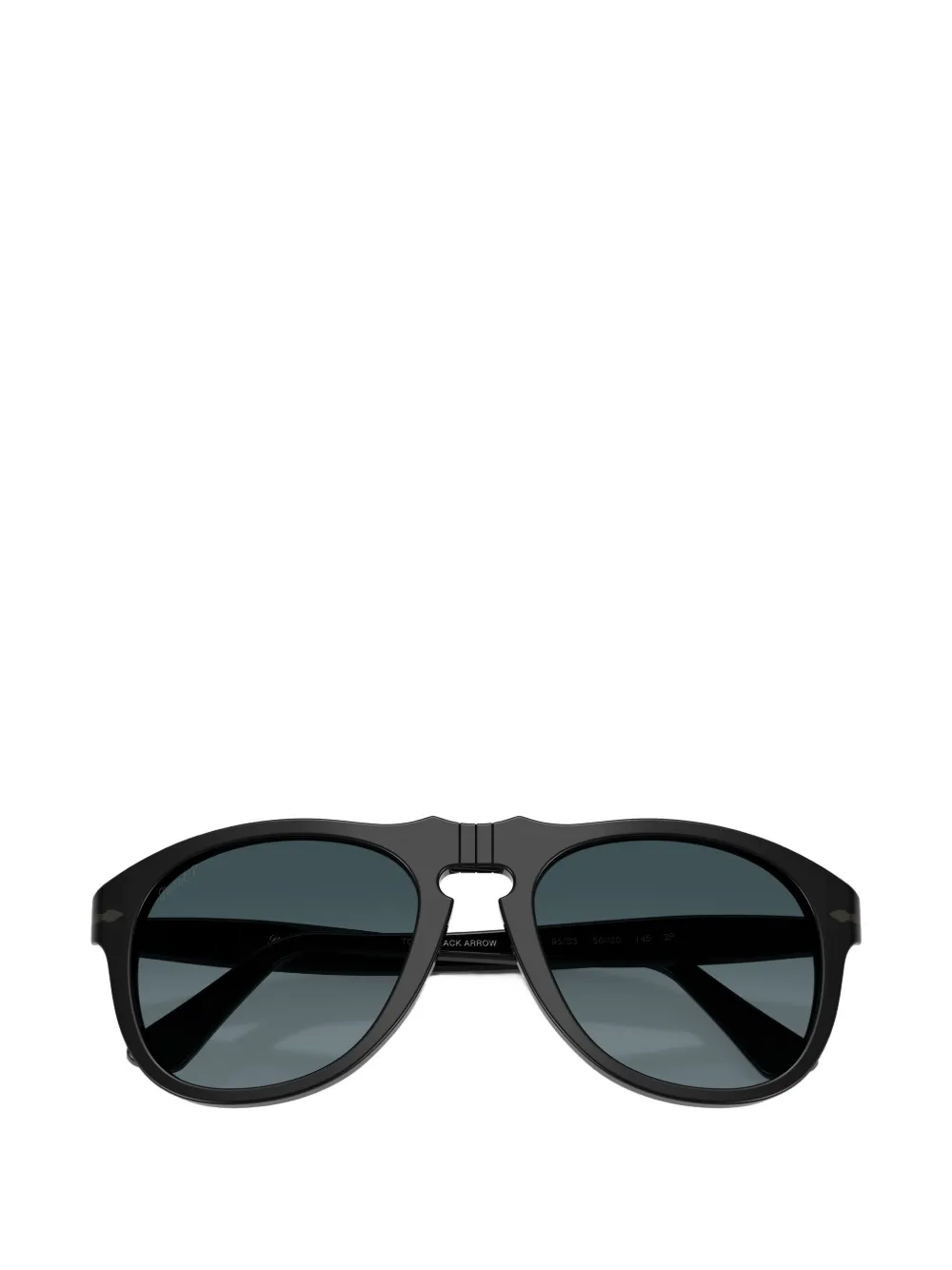 Persol Supreme Arrow zonnebril met rond browline montuur Zwart