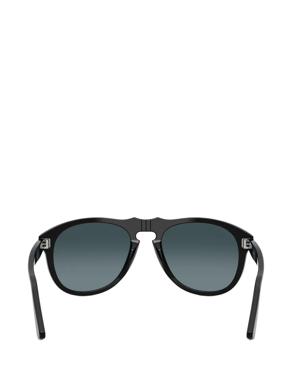 Persol Supreme Arrow zonnebril met rond browline montuur Zwart