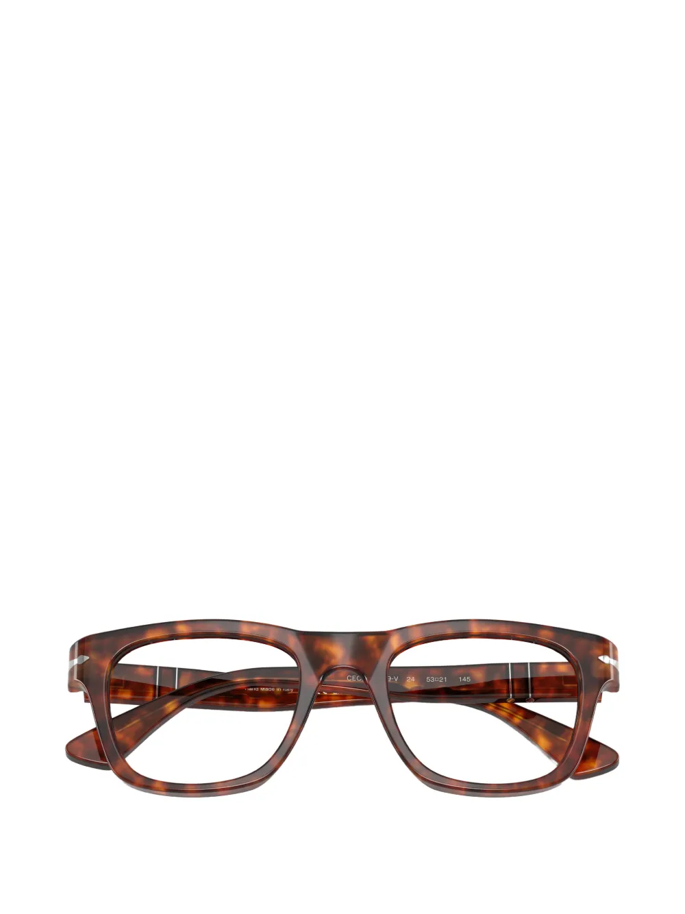Persol Cecil bril met zilverkleurig detail Bruin