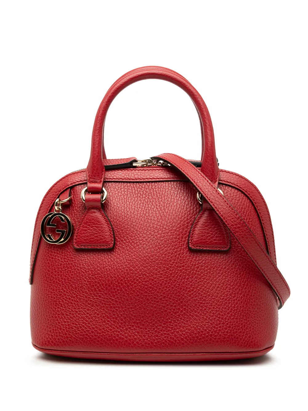 Gucci Pre-Owned 2000-2015 Mini Leather GG Charm Dome satchel - Rosso
