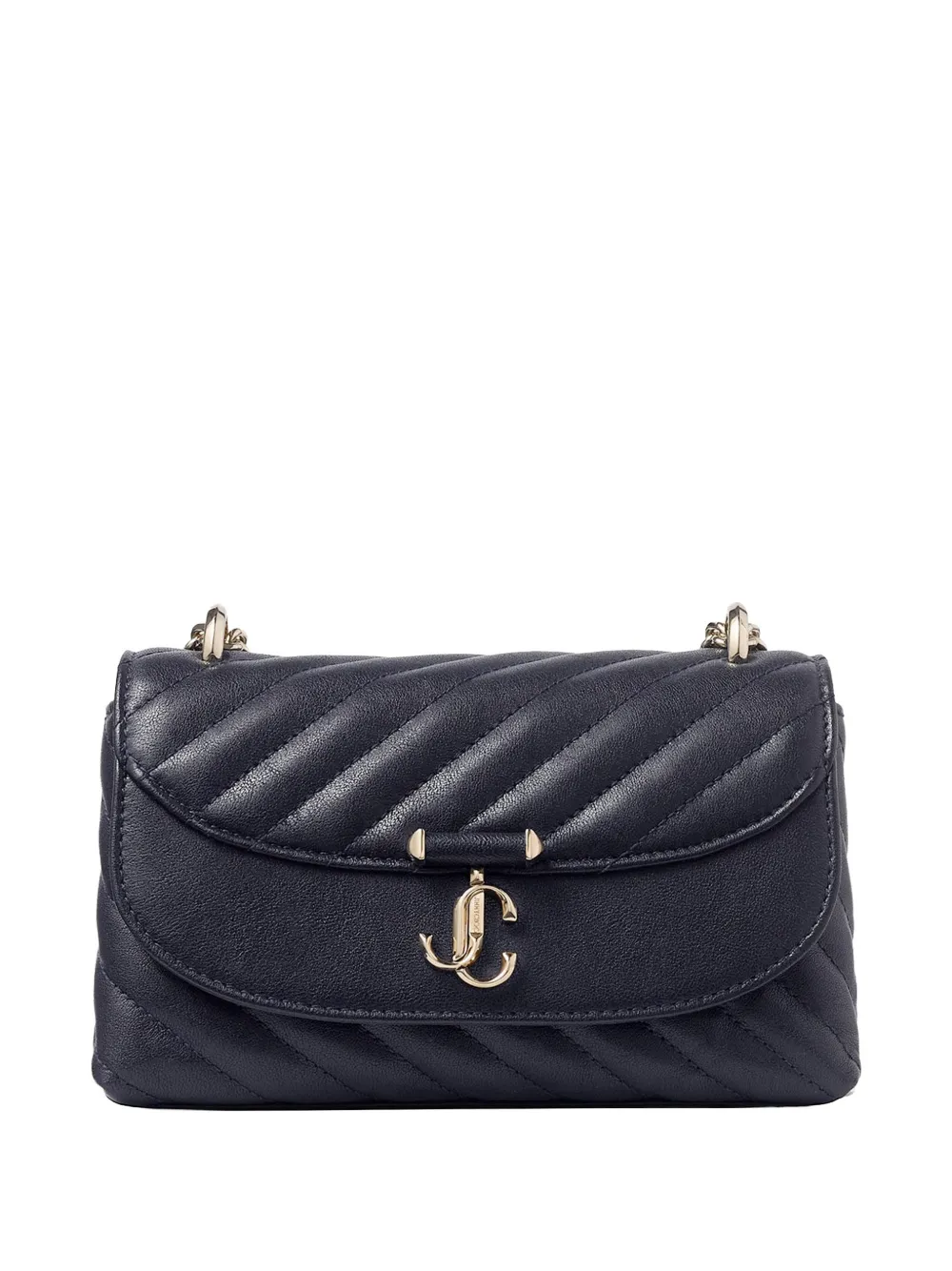 Jimmy Choo medium Curve quilted chain-strap cross body bag - Nero