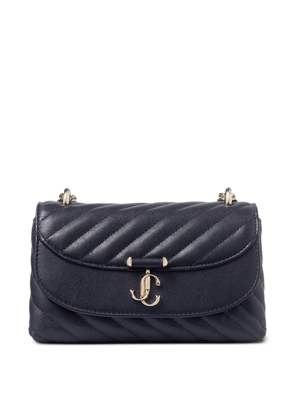 Jimmy Choo medium Curve quilted chain-strap cross body bag - Nero