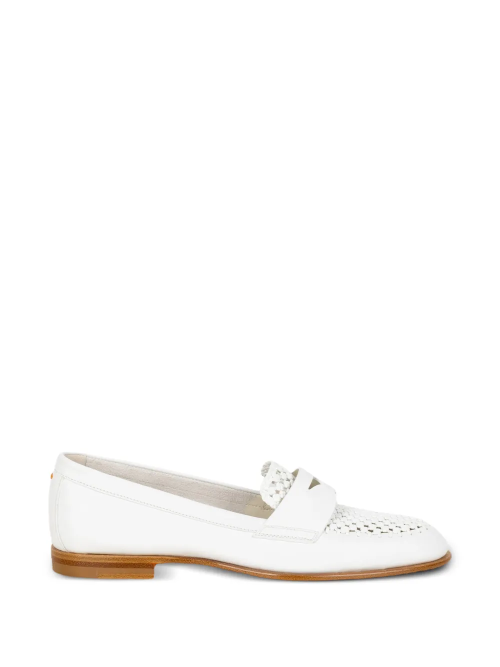 Santoni white loafers - Bianco