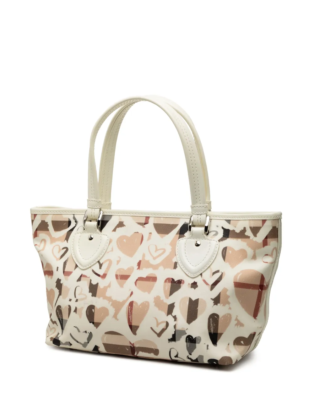 2000-2017 House Check Coated Canvas Hearts Gracie Tote Bag
