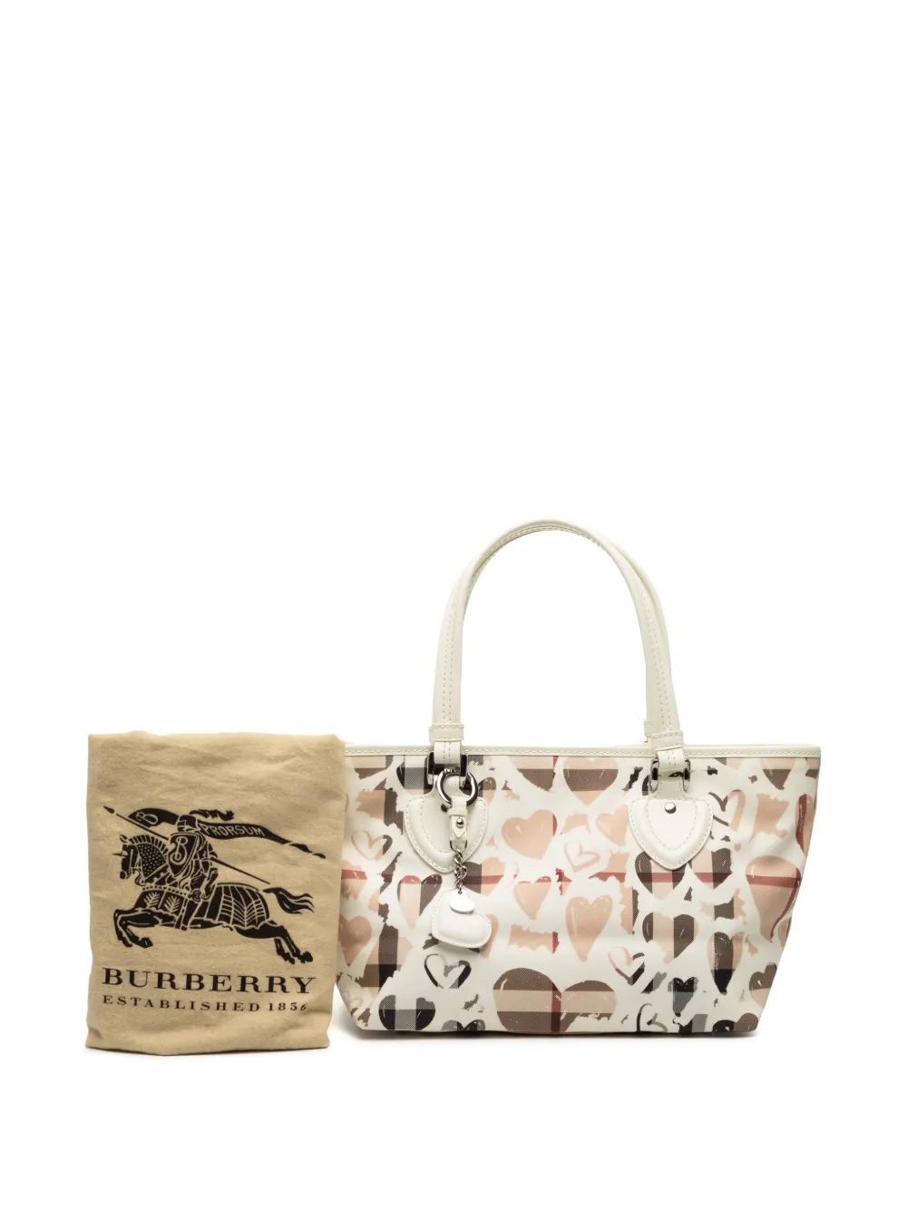 2000-2017 House Check Coated Canvas Hearts Gracie Tote Bag