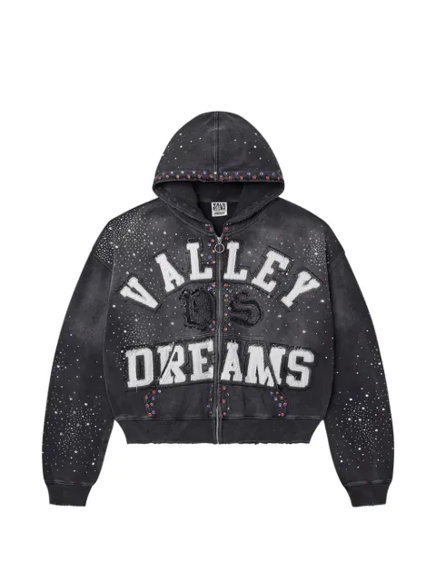 VALE FOREVER embellished zip-up hoodie