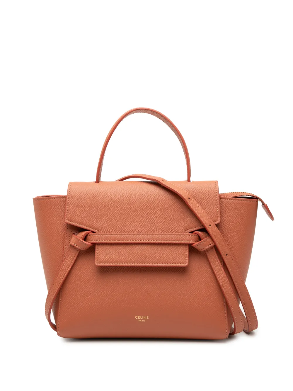 Celine Pre-Owned 2020 Nano Grained Calfskin Belt Bag satchel - Arancione