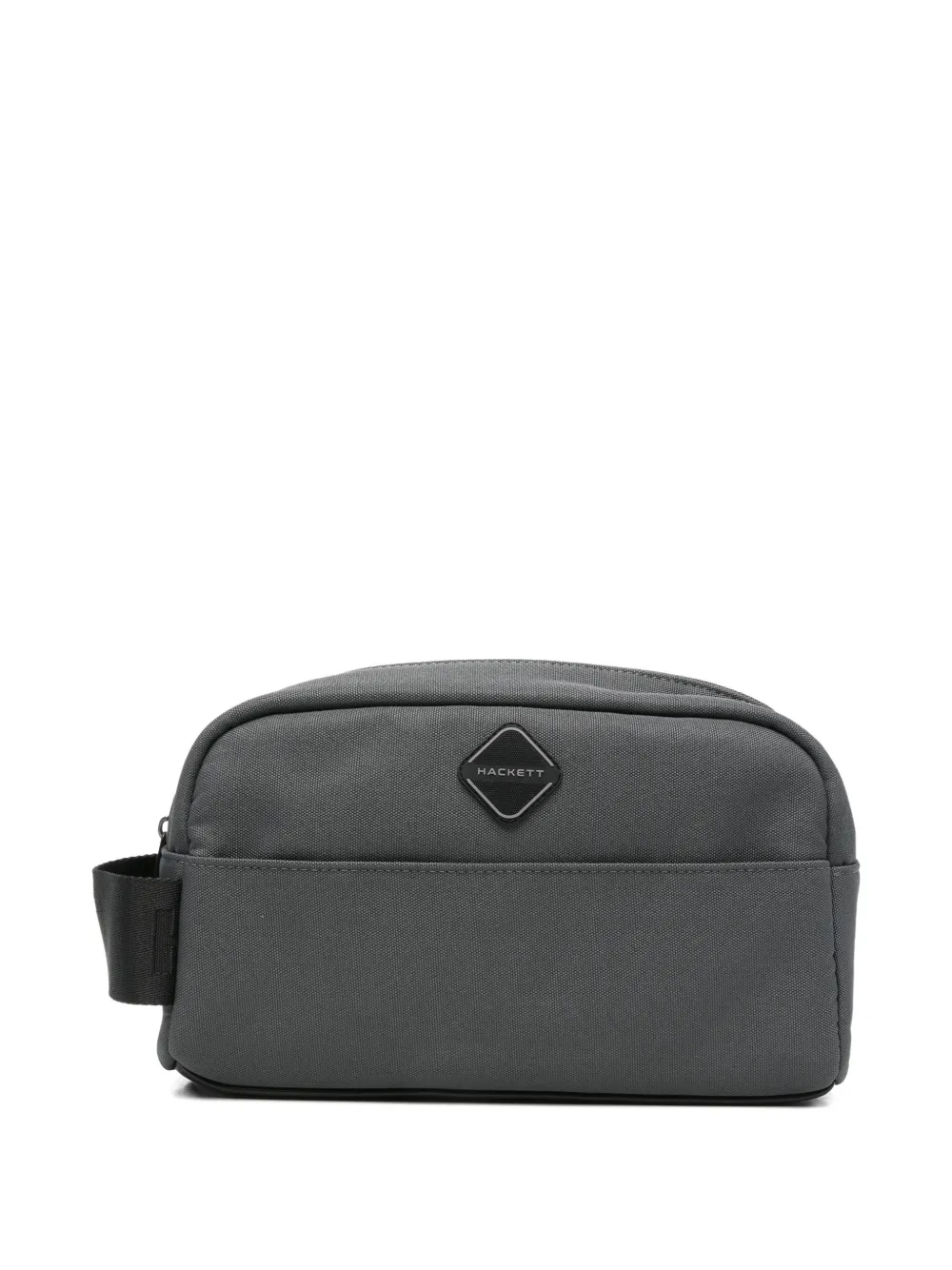 Hackett logo-appliqué wash bag - Grau