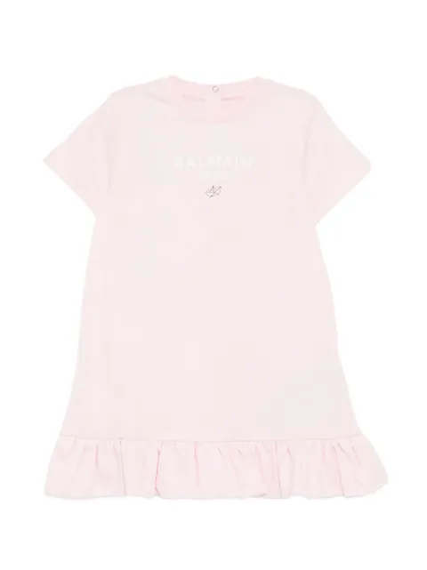 Balmain Kids vestido con volantes